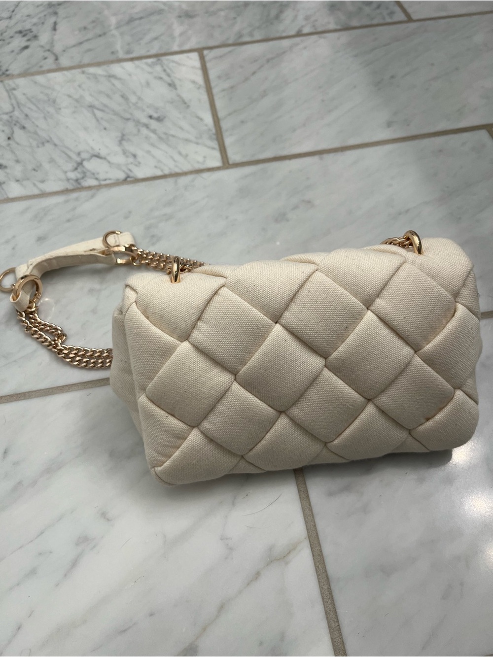 Cream Quilted Purse